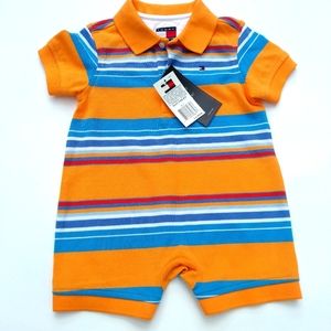 NWT Tommy Hilfiger Infant Boy Polo Romper
